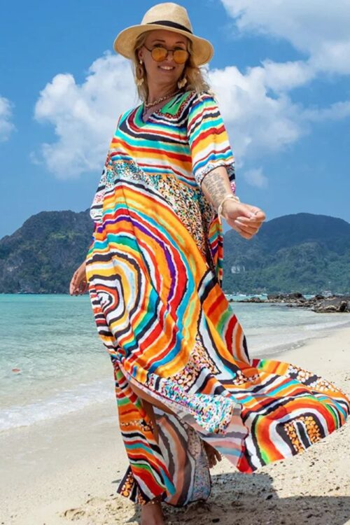 Long Multicolor with Vibrant Prints Sarong