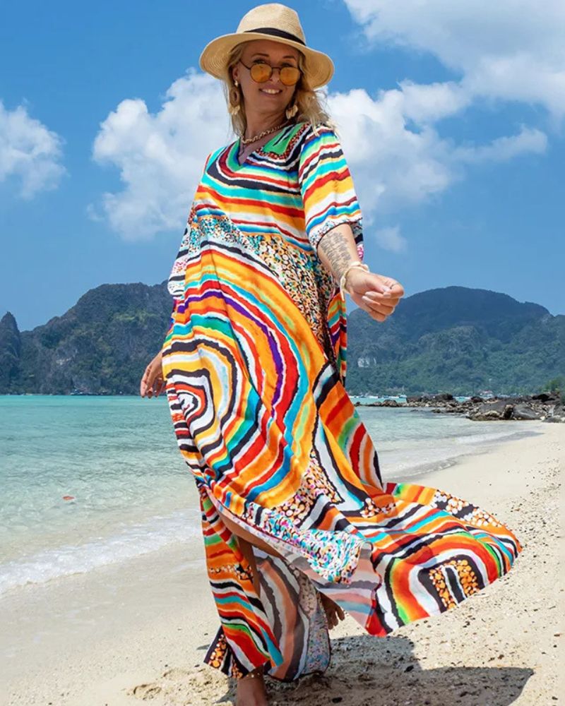 Long Multicolor with Vibrant Prints Sarong