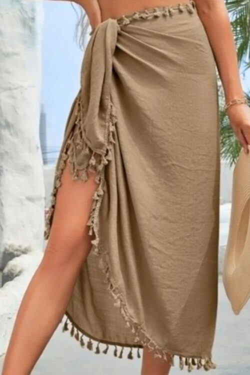 Brown Long and Design Beach Sarong