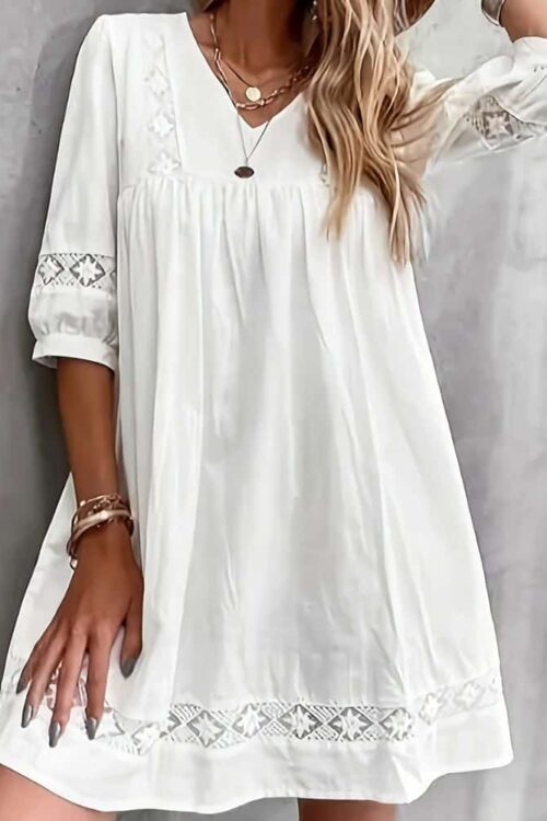 Bohemian white refined and charminge dress