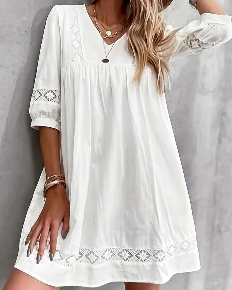 Bohemian White Refined and Charminge Dress