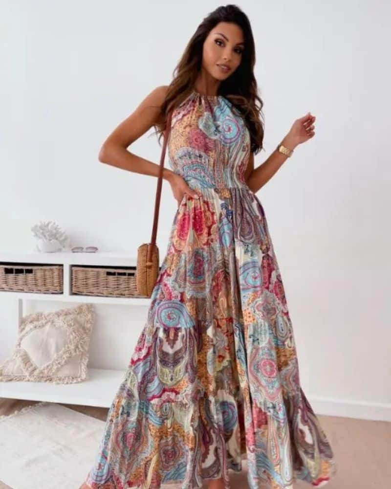 Bohemian Charminge with Trendy Prints Dress