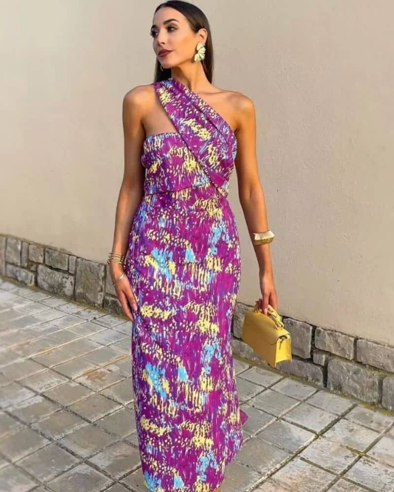 Bohemian Vibrant with Dynamic Prints Dress