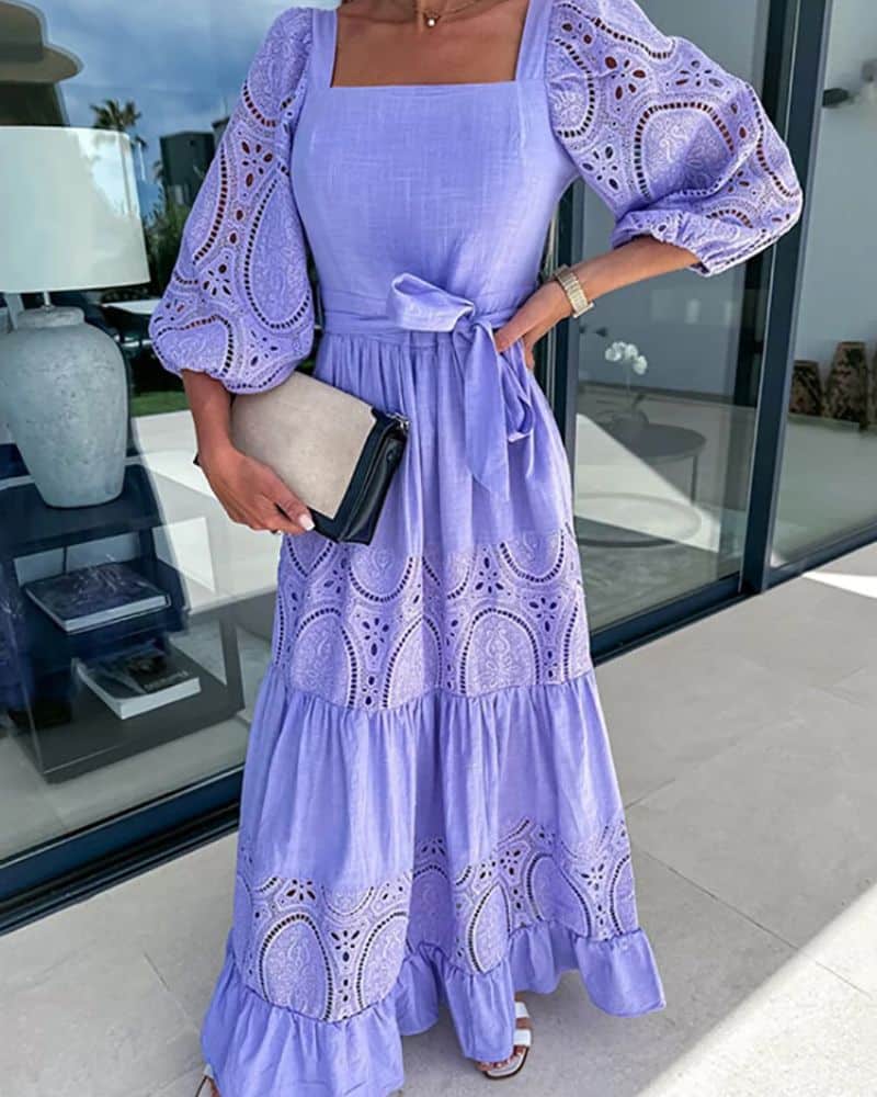 Bohemian Elegant with Embroidery Delicates Dress