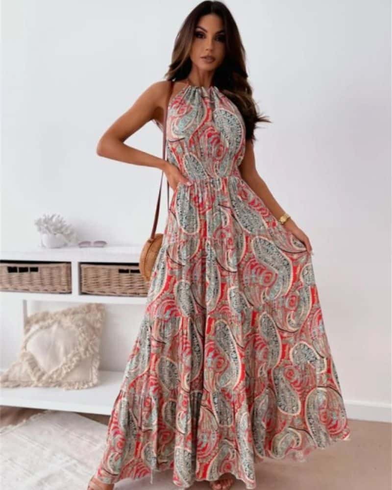 Bohemian Elegant with Captivating Prints Dress
