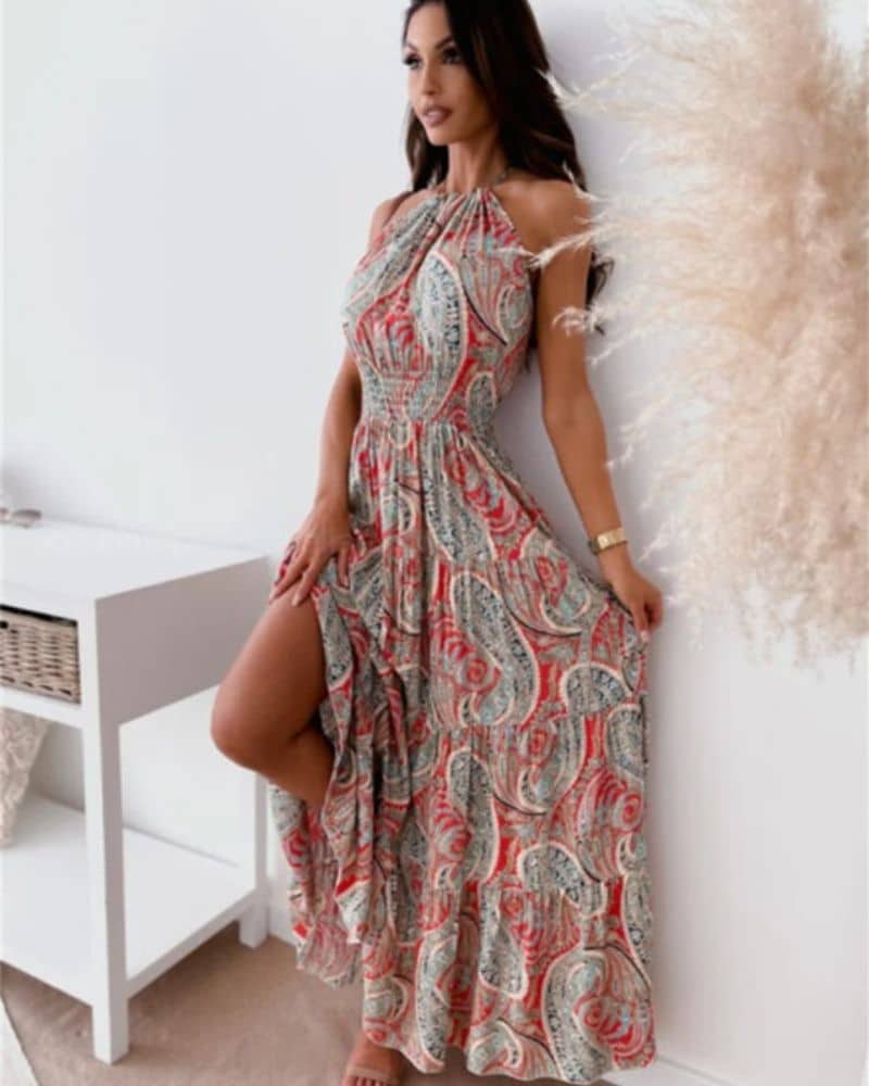 Bohemian elegant with captivating prints dress - Image 2