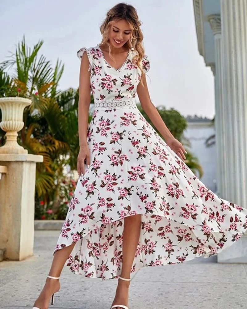 Bohemian delicate floral lace dress - Image 2