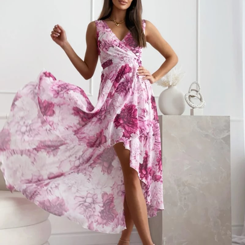 Bohemian Maxi Dress and Lightweight with Floral Print - Image 3