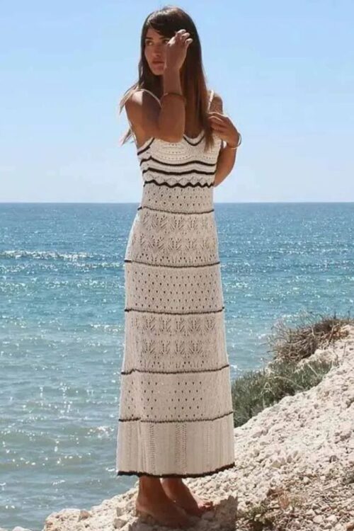 Bohemian maxi dress and bodycon with straps