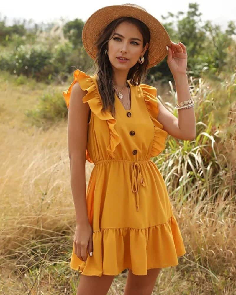 Bohemian Sleeveless Casual Style Dress