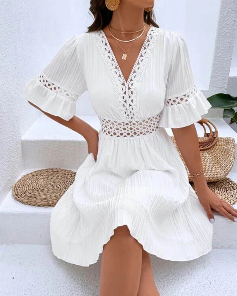 Bohemian Romantic Lace Dress - Image 2