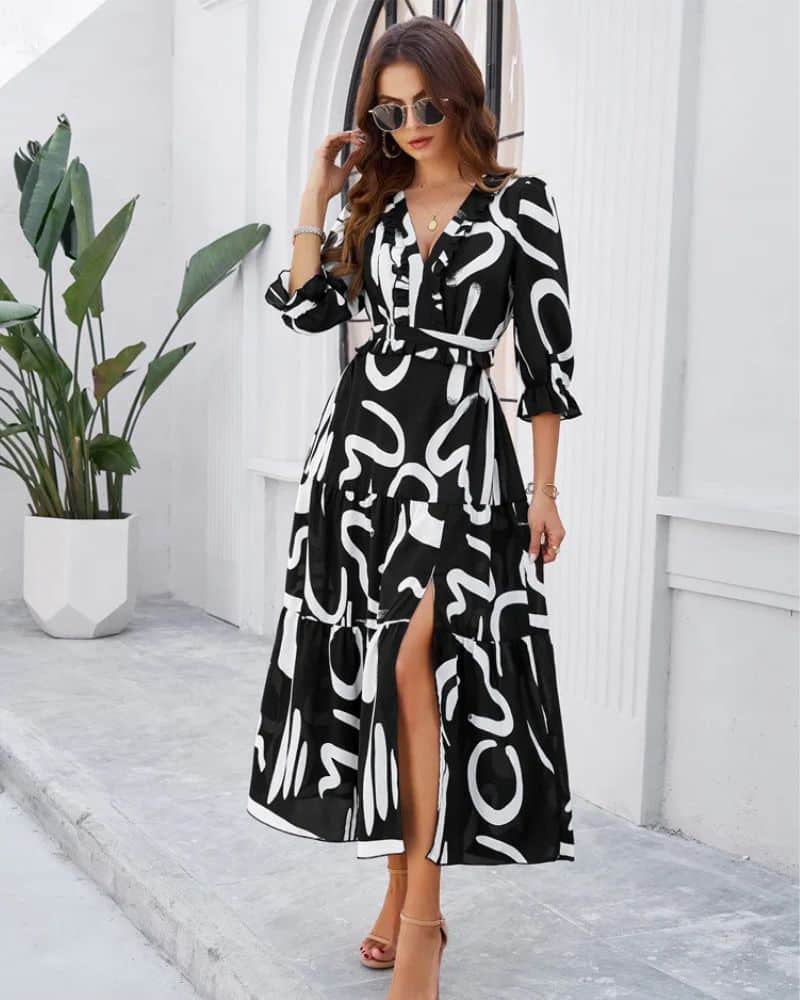 Bohemian Urbaine with Artistic Prints Dress