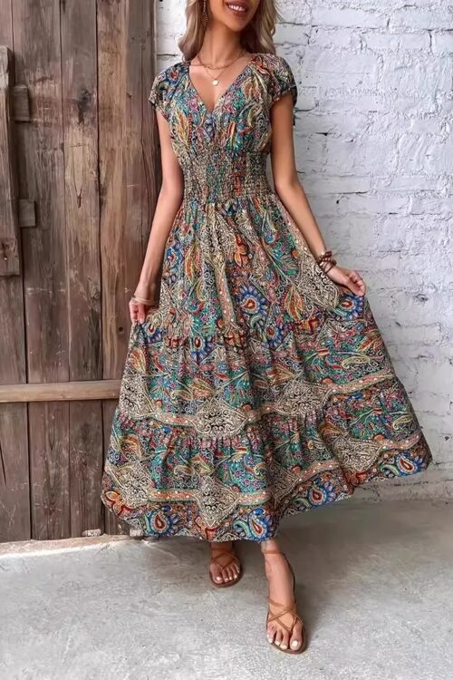 Cottagecore Casual Elastic Dress