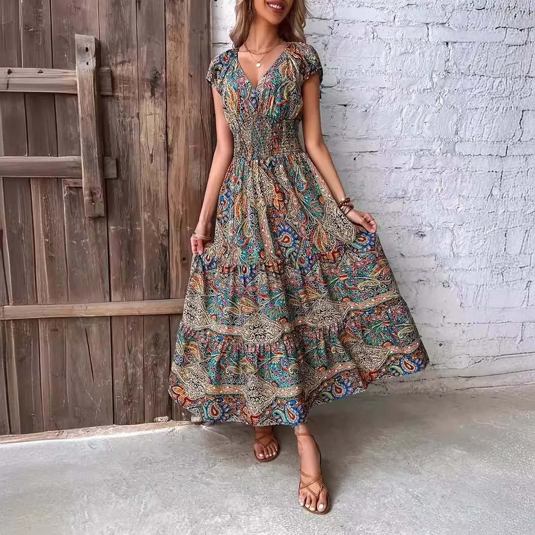 Cottagecore Casual Elastic Dress