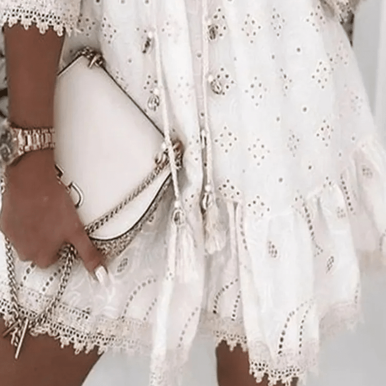 Cottagecore lace with long sleeves dress - Image 3