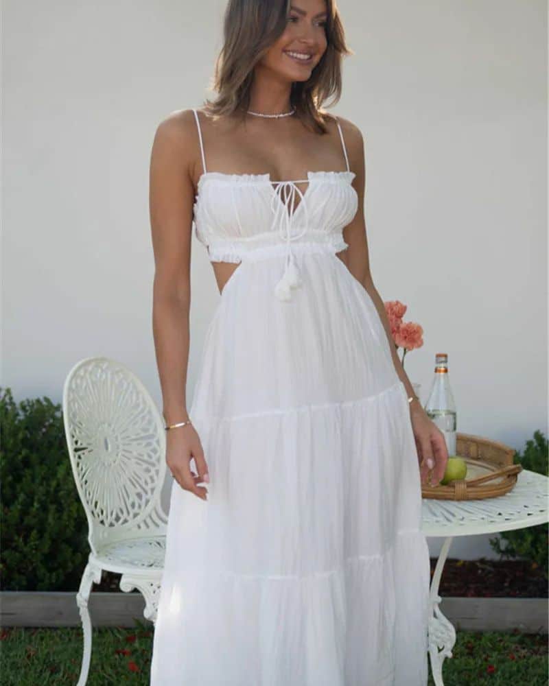 Cottagecore Lightweight and Comfortable Sleeveless Dress - Image 2