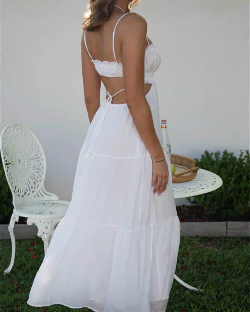 Cottagecore Lightweight and Comfortable Sleeveless Dress - Image 3