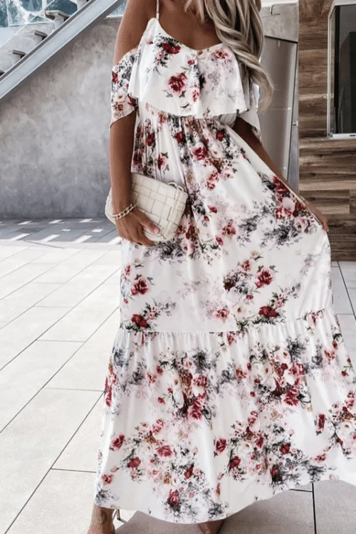 Cottagecore long and modern floral dress