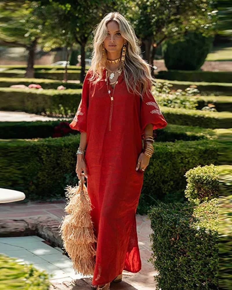 Cottagecore Long with Sur Les Sleeves Dress - Image 2