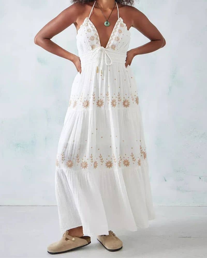 Cottagecore Refined and Ougreen with Back Dress