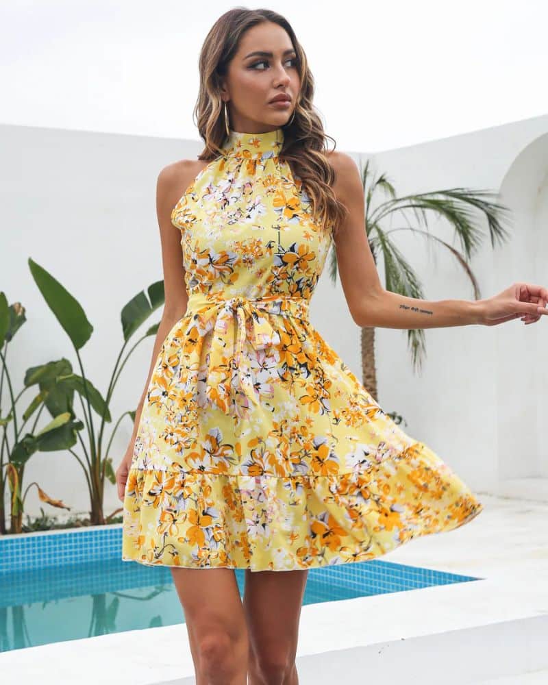 Cottagecore Breathable with Design Floral Dress