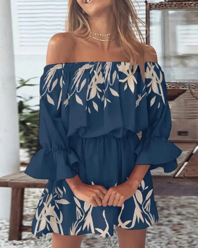 Cottagecore Refined Floral Print Dress