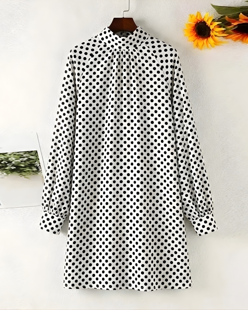 Chic Polka Dot Short Dress - Image 2