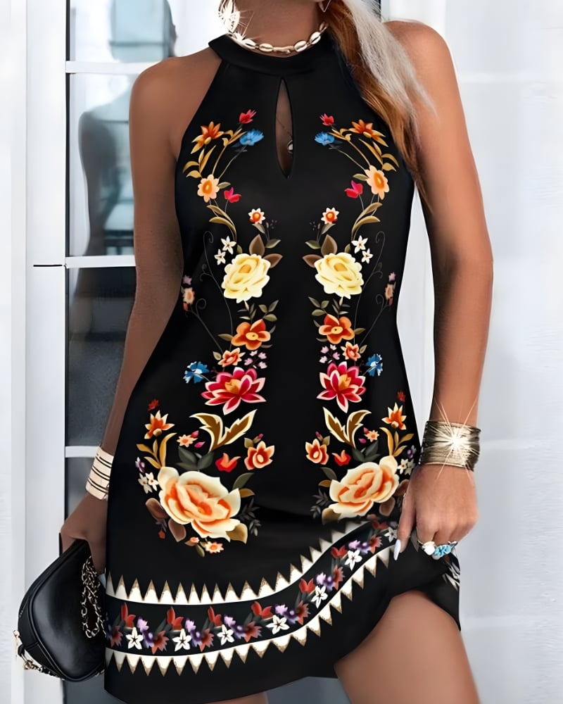 Bohemian Gingham Summer Dress