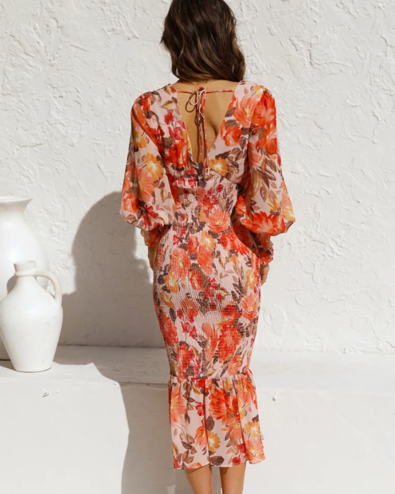 Elegant floral bohemian maxi dress - Image 11
