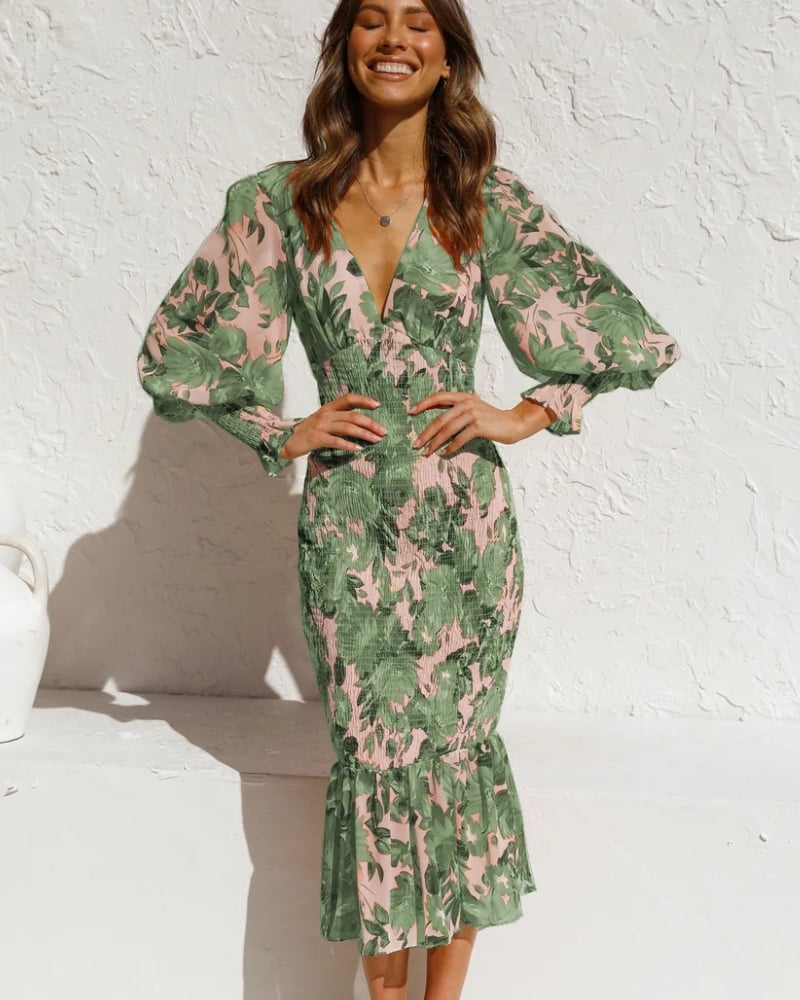 Elegant floral bohemian maxi dress - Image 4