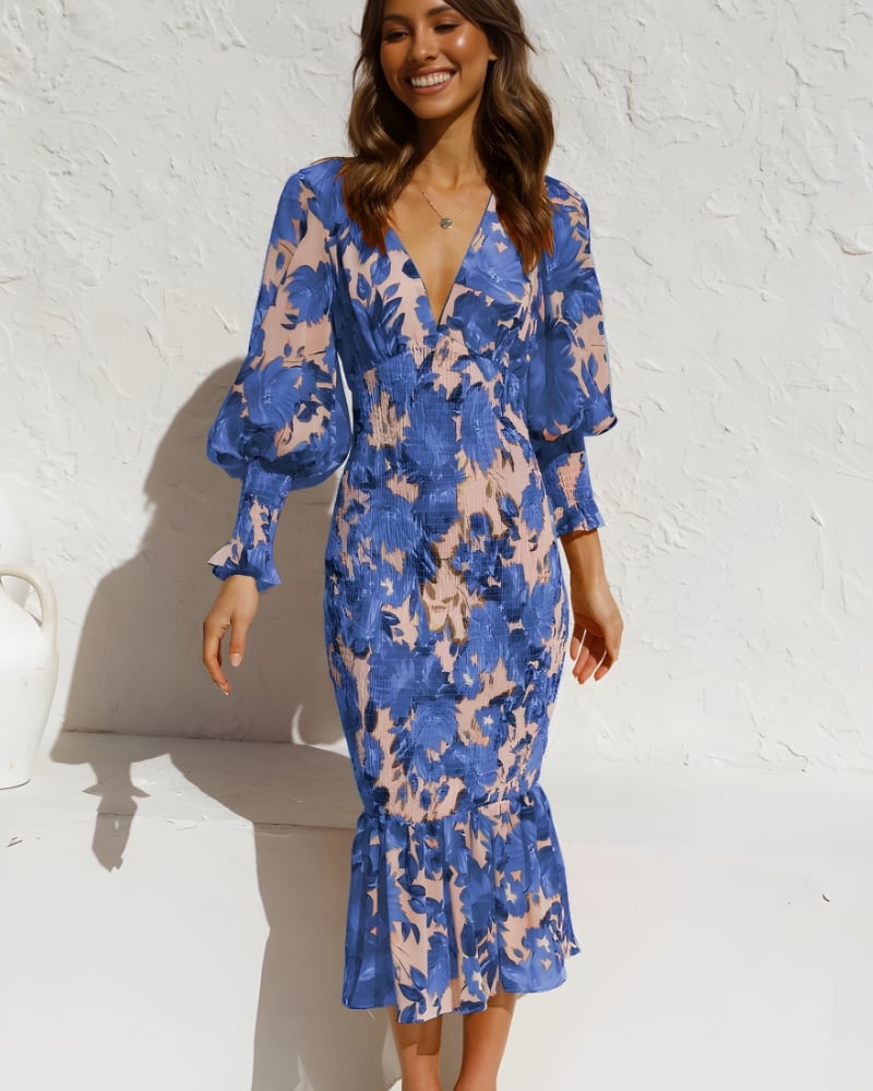 Elegant floral bohemian maxi dress - Image 5