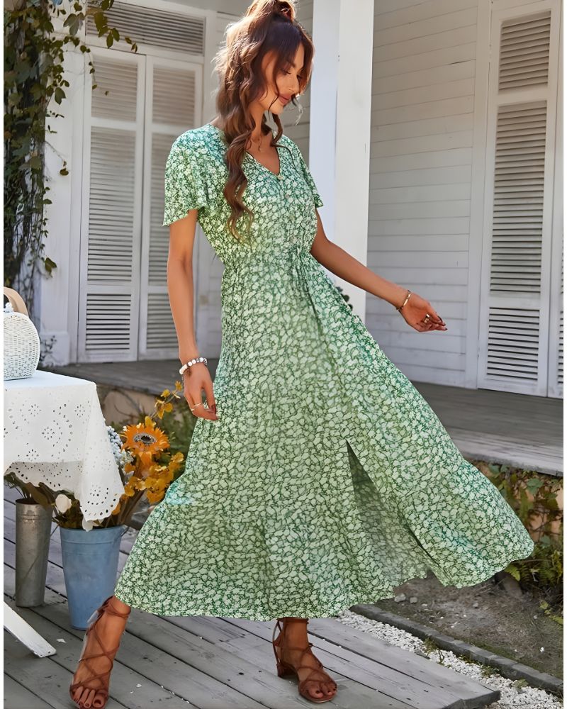 Vintage Floral Bohemian Maxi Dress - Image 11