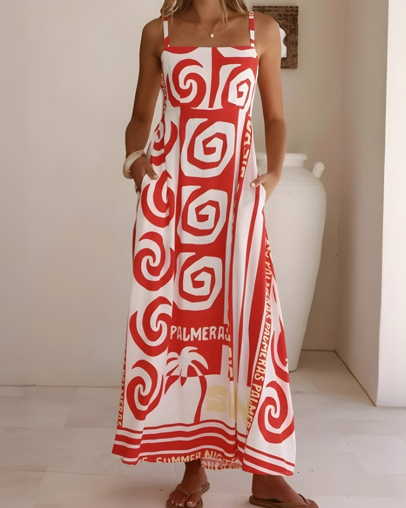 Romantic Floral Print Bohemian Long Dress