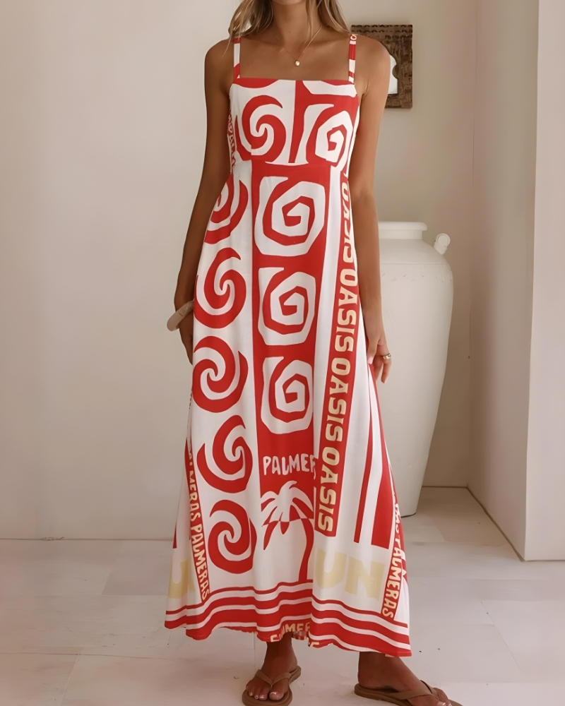 Romantic Floral Print Bohemian Long Dress - Image 5