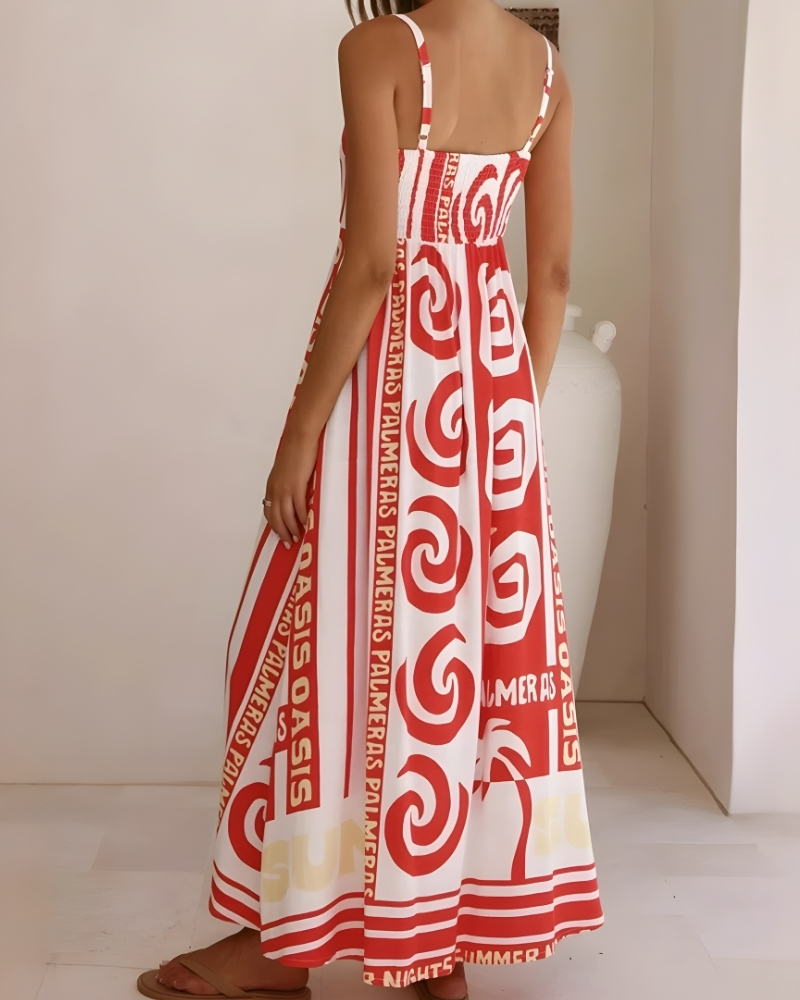 Romantic Floral Print Bohemian Long Dress - Image 4