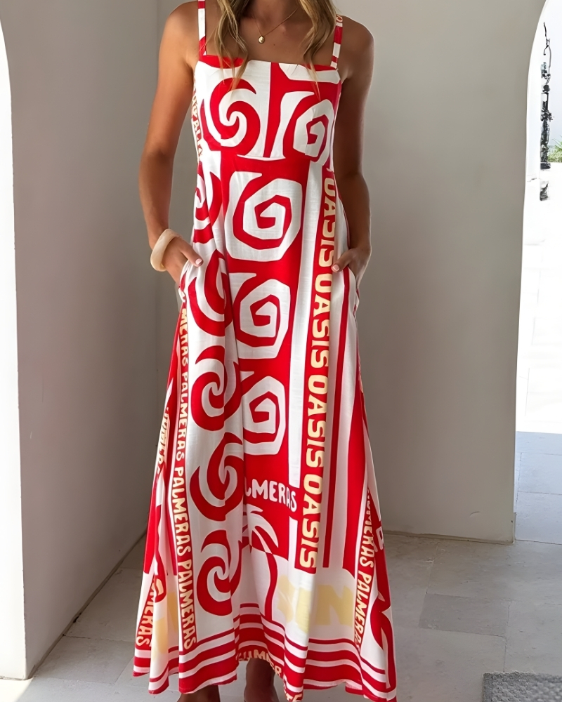 Romantic Floral Print Bohemian Long Dress - Image 3