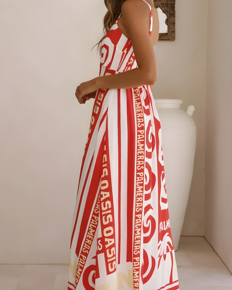 Romantic Floral Print Bohemian Long Dress - Image 2